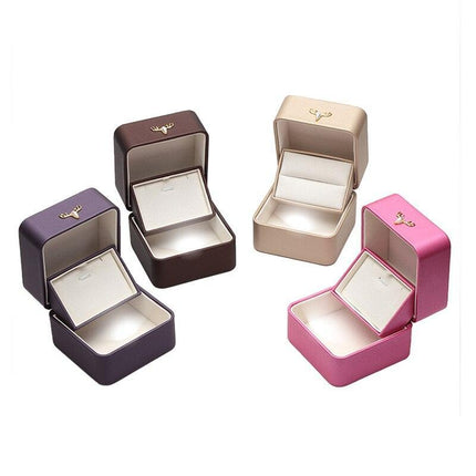 Illuminated Jewelry Ring Box | Elegant LED Display Holder