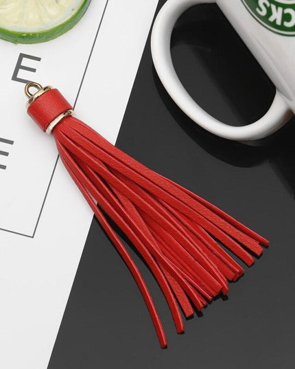 Vibrant 5-Piece Faux Leather Tassel Fringe Set for Creative Jewelry and Craft Projects