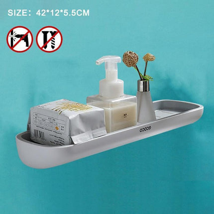 Sleek Space-Saving Wall Storage Rack for Bathroom Essentials