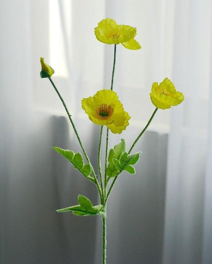 Lifelike Poppy Silk Floral Arrangement
