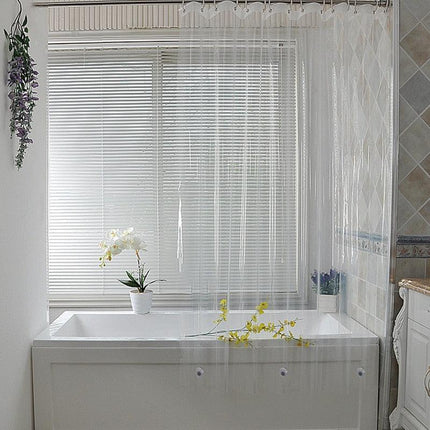 Revamp Your Shower Space with the Botanica Deluxe Clear Waterproof Shower Curtain Liner Set - Elevate Your Bathroom Aesthetics