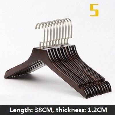 Elegant Wardrobe Enhancement: 10-Piece Premium Solid Wood Hanger Set