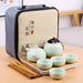 Elegant Ceramic and Metal Tea Ceremony Set with Artistic Tea Tray - Exquisite Tea Ceremony Set for Tea Enthusiasts