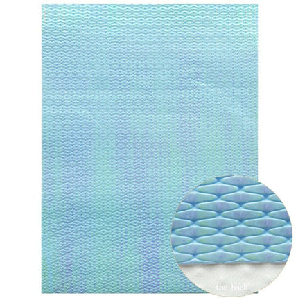 Iridescent Blue Snake Glitter Fabric for Creative Crafting