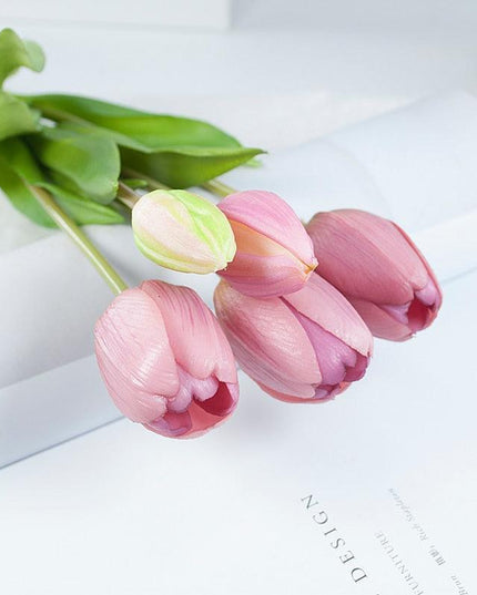 Elegant Silicone Tulip Collection: 5 Realistic Artificial Flowers for Timeless Decor