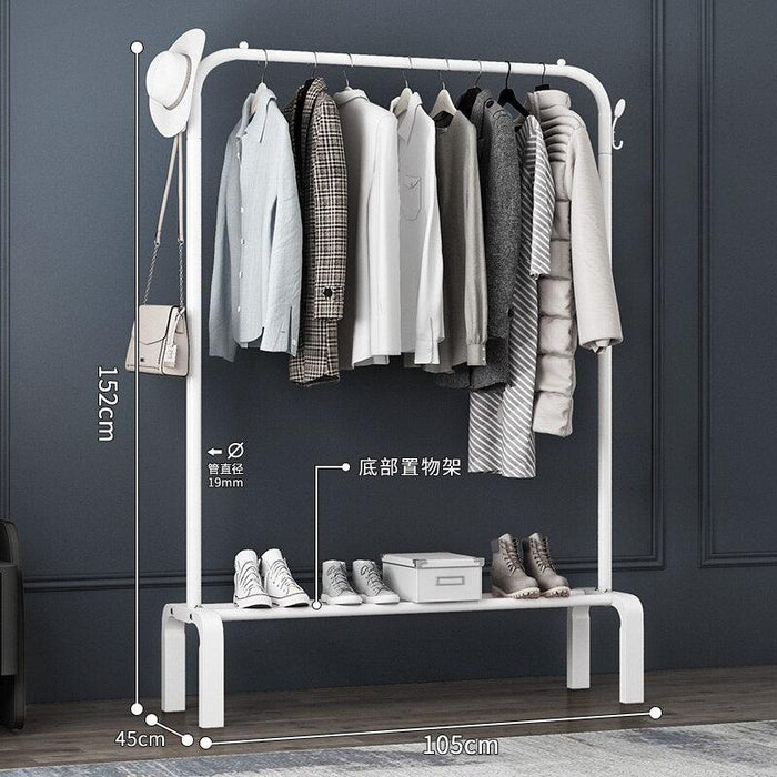 Stainless Steel Laundry Rack with Flexible Structure and Portable Wheels