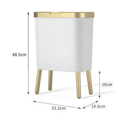 Elegant Botanica Gold 15L Waste Bin - Chic Solution for Stylish Home Cleanup