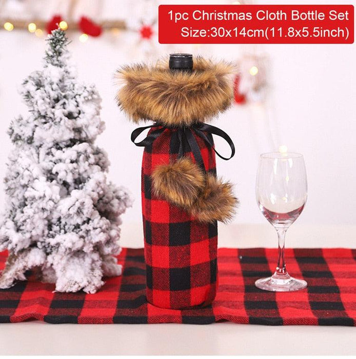 Festive Wine Bottle Cover - Elevate Your Holiday Decor Style