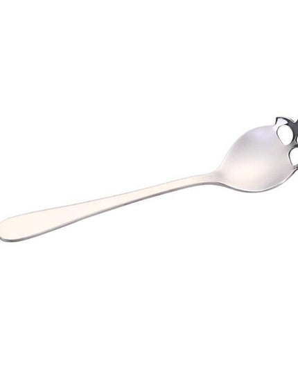 Gothic Elegance: Skull Motif Stainless Steel Spoon Set