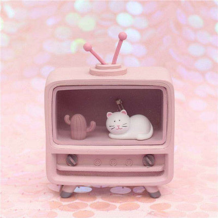 Charming Light Pink Cat Mini Lamp for a Magical Kids' Room