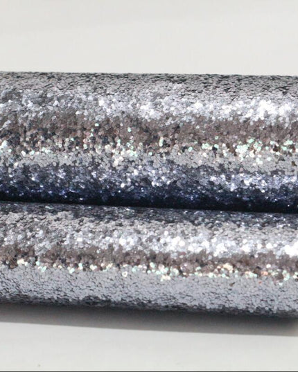 Sparkling Chunky Glitter Faux Leather Sheet - Ideal for Creative DIY Projects