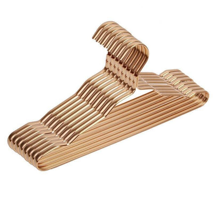 Vibrant 10-Pack Aluminum Alloy Hangers with Non-Slip Grip for Stylish Closet Organization