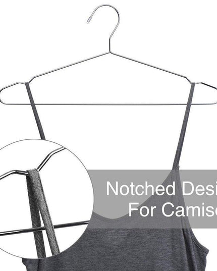 Deluxe Silver Stainless Steel Hanger Set - 20 Pack for Superior Closet Organization