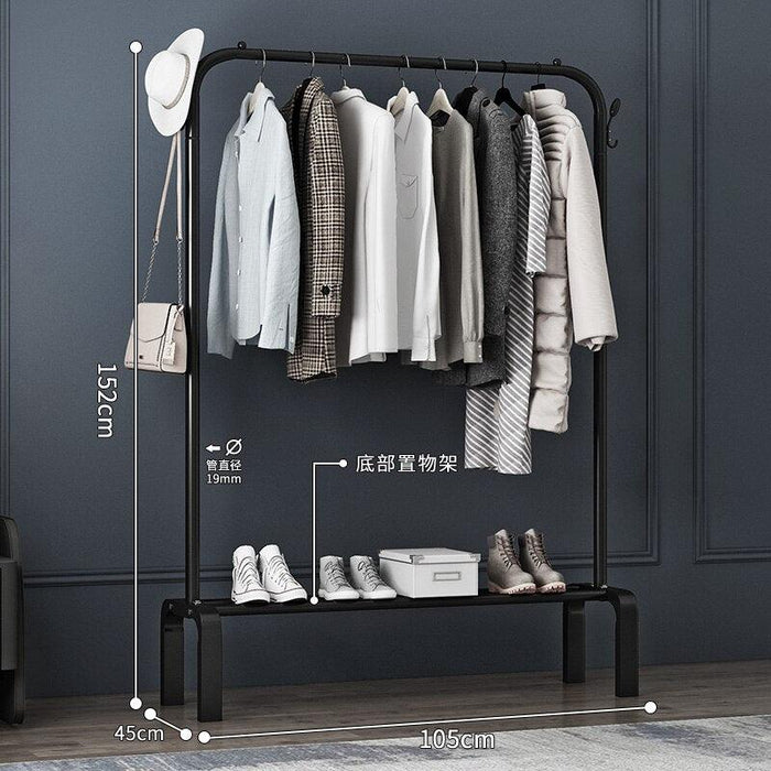 Rolling Stainless Steel Laundry Rack with Foldable Design and Portable Wheels
