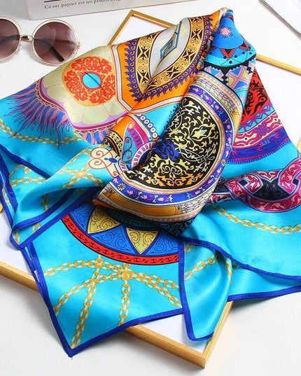 Luxurious Silk Square Scarf: Chic Bandana for Women