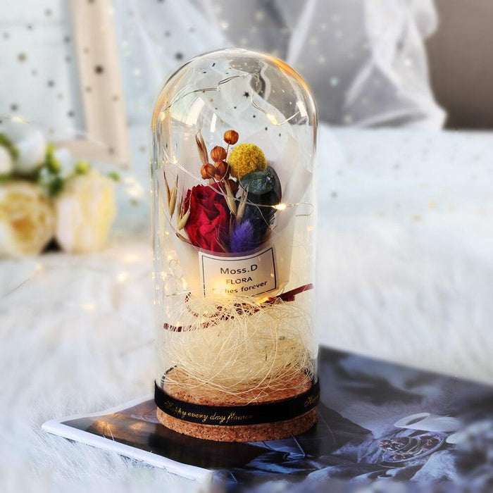 Enchanted LED Rose Cloche: A Timeless Tale of Luxury and Everlasting Beauty