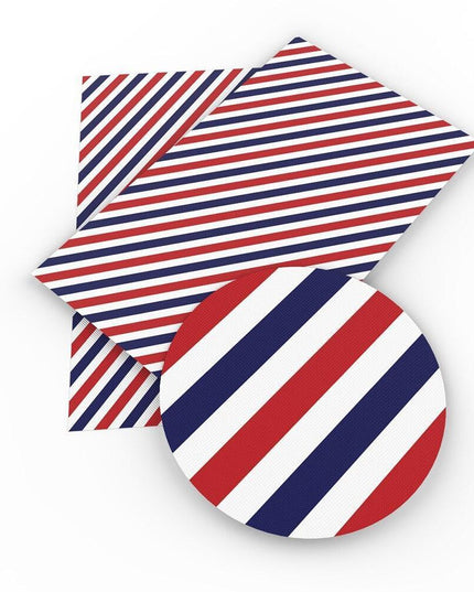 Patriotic Faux Leather Crafting Material - 20*33cm