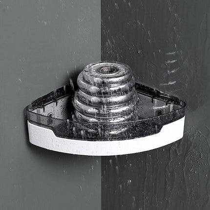 Modern Gray Nail-Free Shower Organizer for Effortless Bathroom Storage