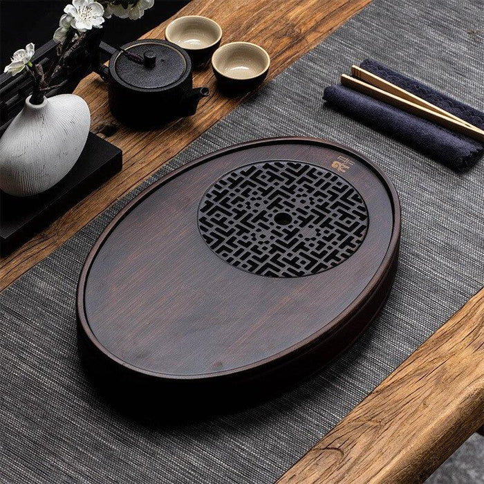 Luxury Bamboo Tea Tray for Connoisseurs: Kung Fu Tea Set Essential