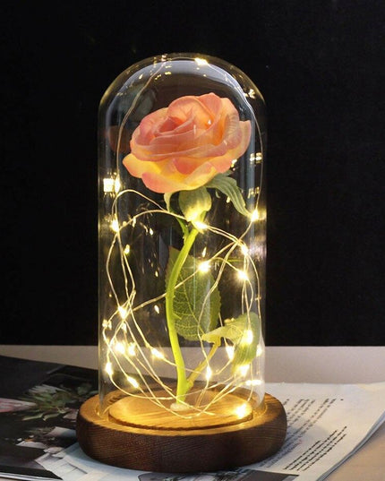 Eternal Rose LED Glass Dome for Enchanting Decor