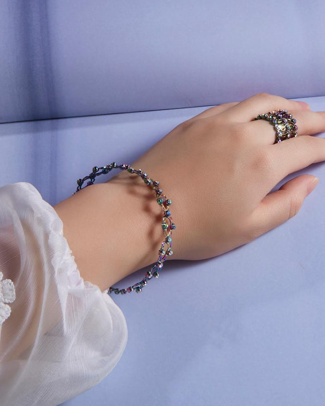 Radiant Rhinestone Ring Bracelet: A Perfect Fusion of Elegance and Versatility