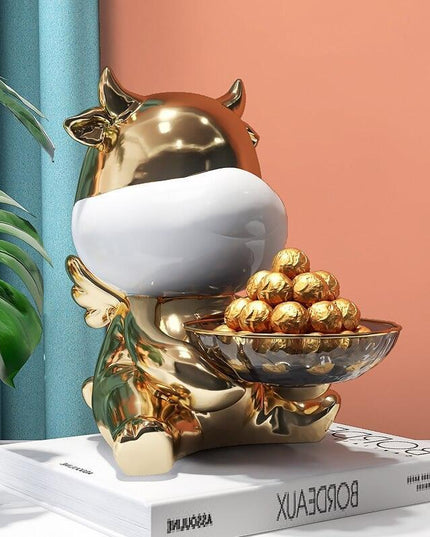 Charming Fortune Cat Key Organizer Sculpture for Modern Home Aesthetics