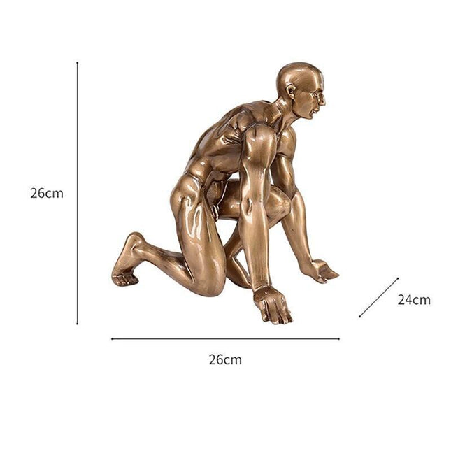 Sophisticated Bronze Resin Art Piece for Stylish Home Décor