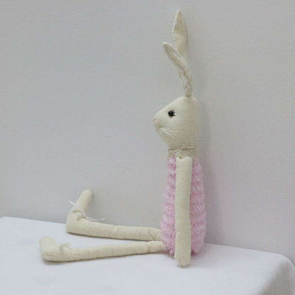 Elegant 65cm Artisan Easter Bunny Plush - Luxurious Rabbit Doll