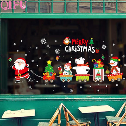 Festive Holiday Celebration Sticker Set: Christmas & New Year Wall and Window Decor