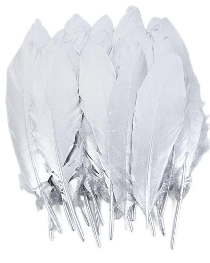 Glamorous Gold-Tipped Feather Craft Set for Elegant Event Enhancements