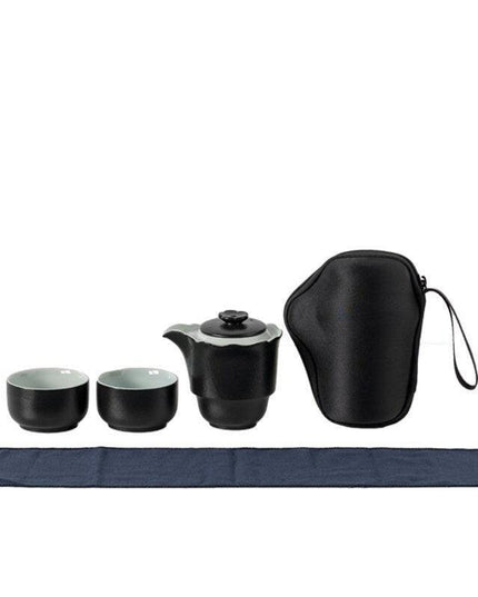 Sleek Black Ceramic Tea Set: Elevate Your Brewing Experience with Timeless Elegance