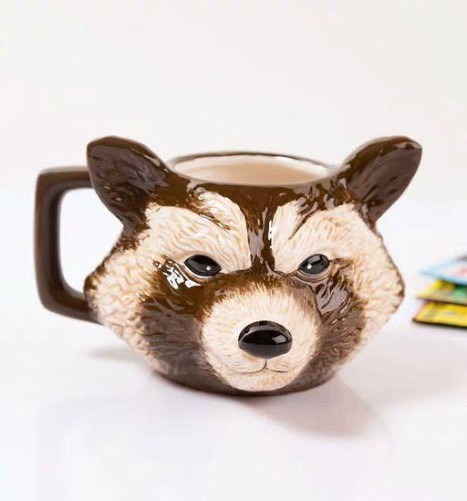 Charming 3D Raccoon Ceramic Mug Set