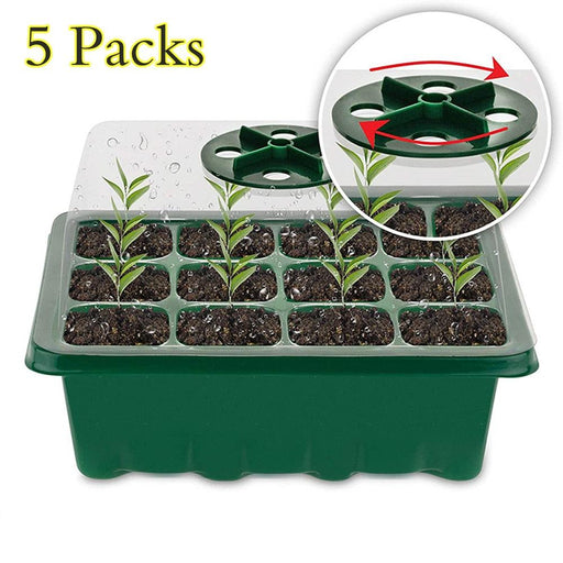 Greenhouse Seedling Starter Kit: 5 Sets of Plastic Nursery Pots for Optimal Plant Growth