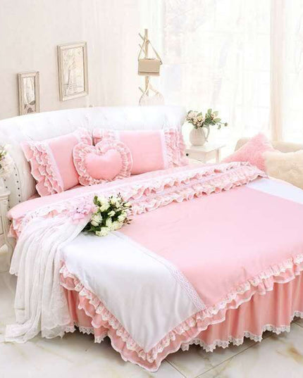 Royal Pink Castle Round Bedding Collection - Super King Size