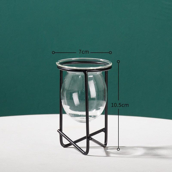 Nordic Elegance Handblown Glass Vase - Chic Decor Accent
