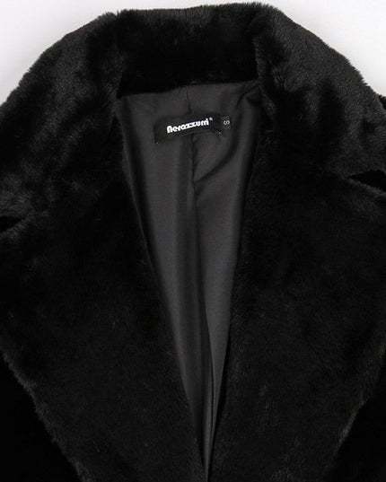 Chic Winter Luxe: Korean-Style Faux Fur Long Coat for Fashion Forward Individuals