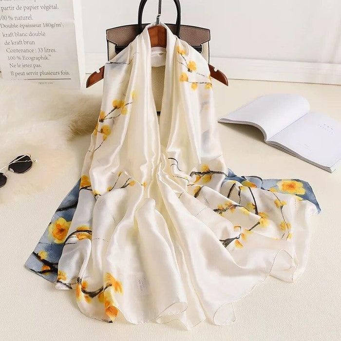 Elegant Summer Botanica Silk Scarf: Effortless Chic for Your Wardrobe