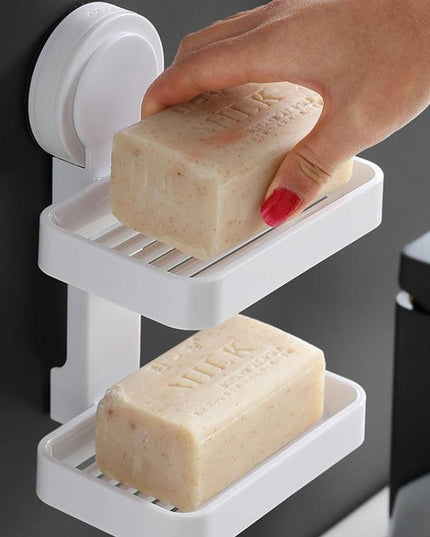 Wall-Mounted Soap Dish with Advanced Drainage Feature