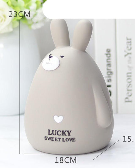 Charming Rabbit Savings Bank - Cute Bunny Coin Collector