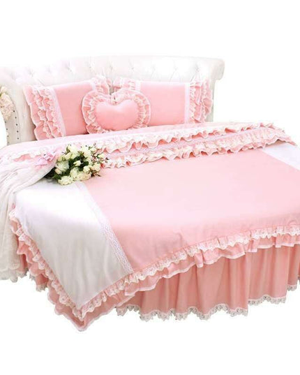 Royal Pink Castle Round Bedding Collection - Super King Size