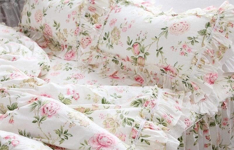 Enchanting Princess Lace Ruffle Cotton Pillowcase Duo