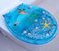 Serene Ocean Resin Toilet Seat with Quiet-Close Technology for Home and Hotel Bathrooms