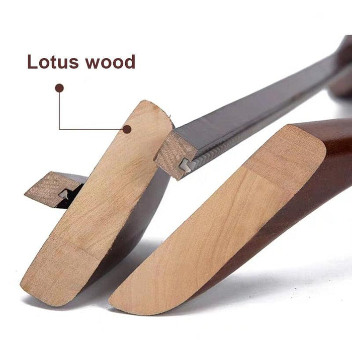 Sophisticated Botanica Lotus Wood Suit Hanger Set with Wide Shoulders and Non-Slip Bar