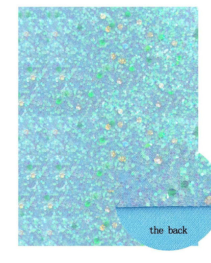 Iridescent Blue Snake Glitter Fabric for Creative Crafting