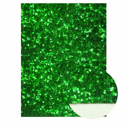 Lustrous Green Glitter Snake Skin Faux Leather Bow Crafting Kit