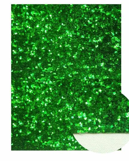 Lustrous Green Glitter Snake Skin Faux Leather Bow Crafting Kit
