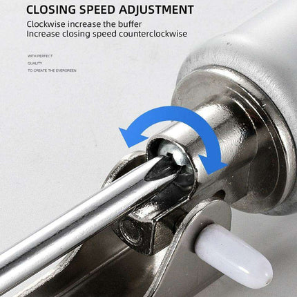 Pneumatic Automatic Door Closer - Adjustable, Silent, and Durable Aluminum Design