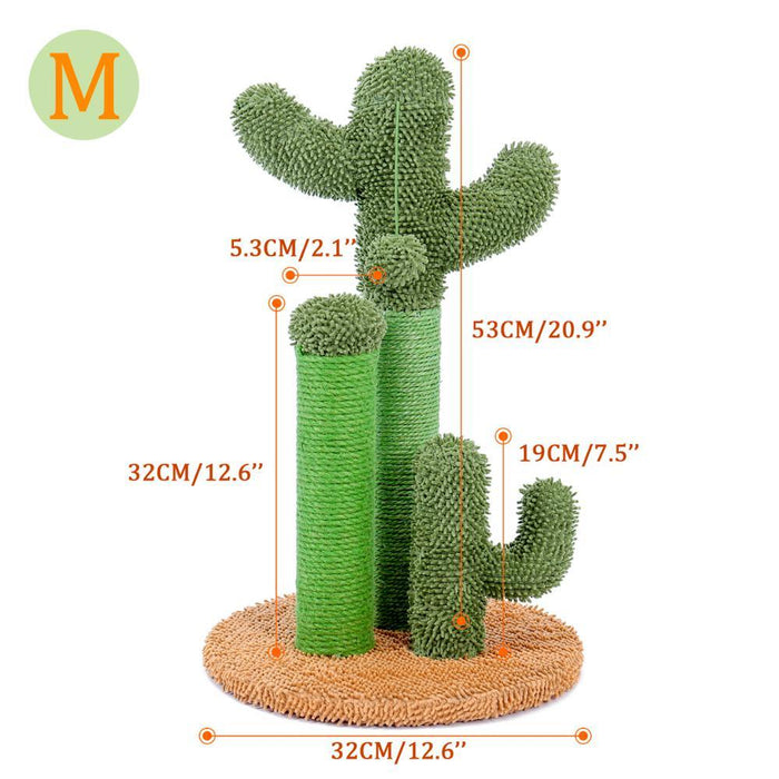 Adorable Pink and Various Colors Cactus Pet Cat Tree Toy Featuring Scratching Posts