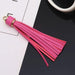 5-Piece Vibrant Faux Leather Tassel Fringes for DIY Jewelry and Crafts