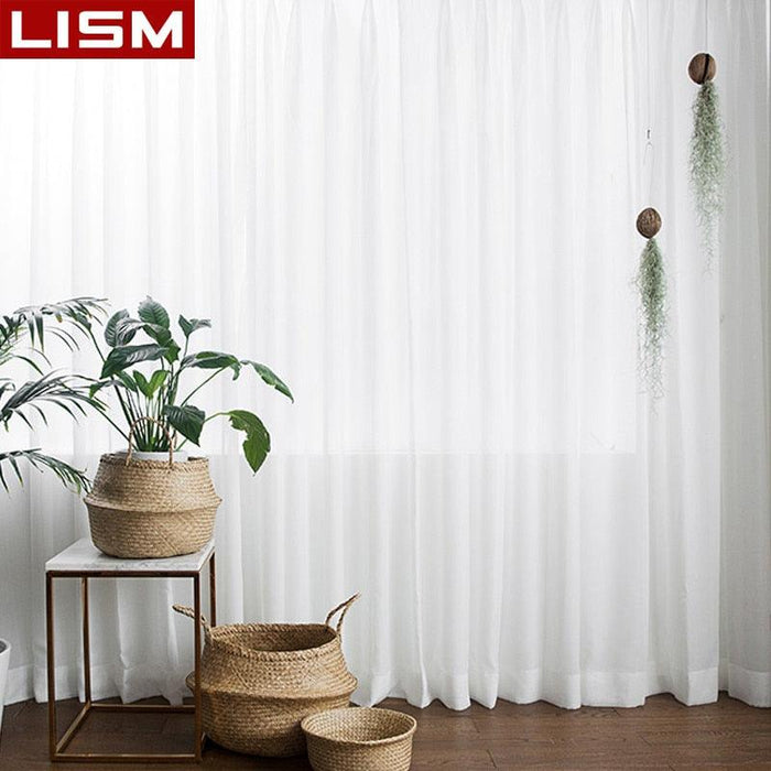 White Sheer Curtains with Modern Elegance - Enhance Your Space with Style and Function